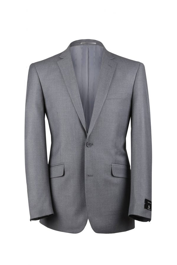 CRÉEZ VOTRE PACKAGE : Costume gris clair slim (Le package comprend un costume 2 pièces, une chemise, une cravate ou un nœud papillon, une pochette assortie et des chaussures)