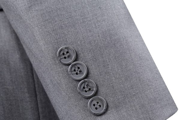 CRÉEZ VOTRE PACKAGE : Costume gris clair slim (Le package comprend un costume 2 pièces, une chemise, une cravate ou un nœud papillon, une pochette assortie et des chaussures)