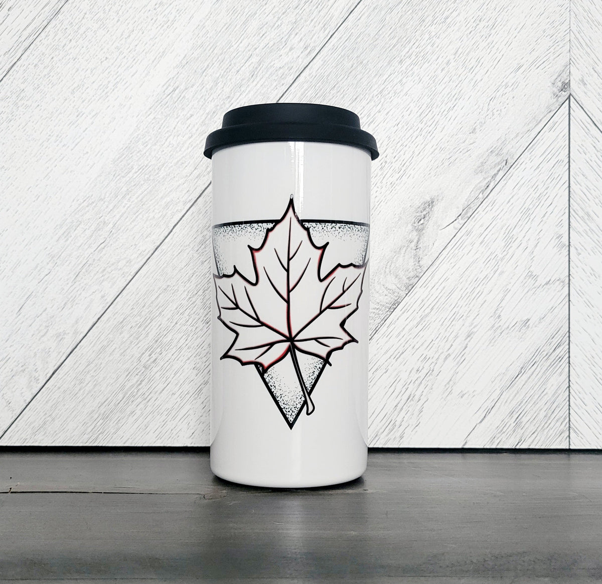 Gobelet isotherme en acier inoxydable de 16 oz feuille d'érable | Gobelet Canada