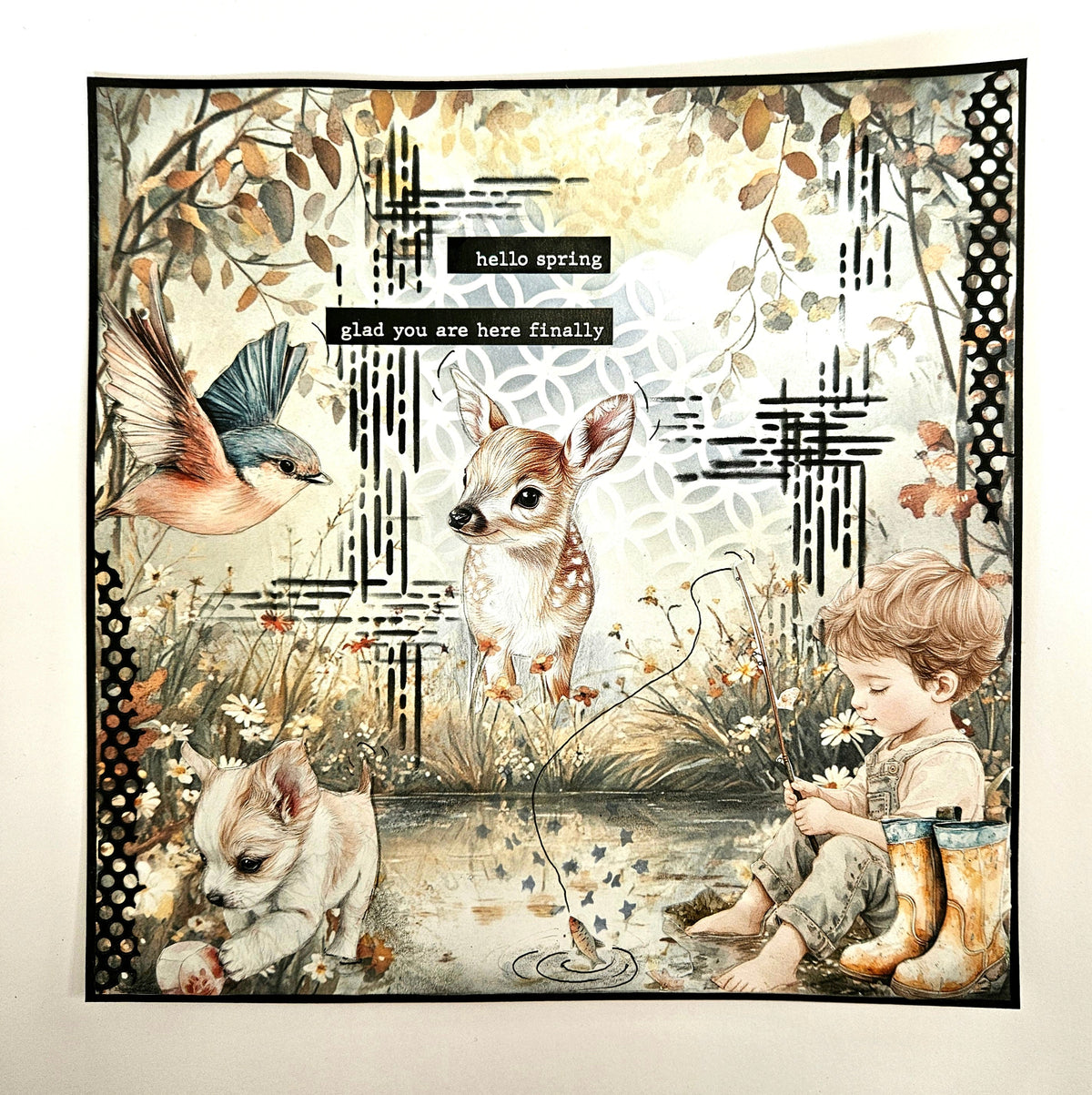 Dutch Doobadoo DDBD Collage Happy Spring