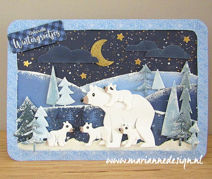 Bloc de papier Marianne Design A4 - Hygge d'hiver
