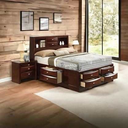 Neend Multi Drawer Storage Platform Bed - Espresso