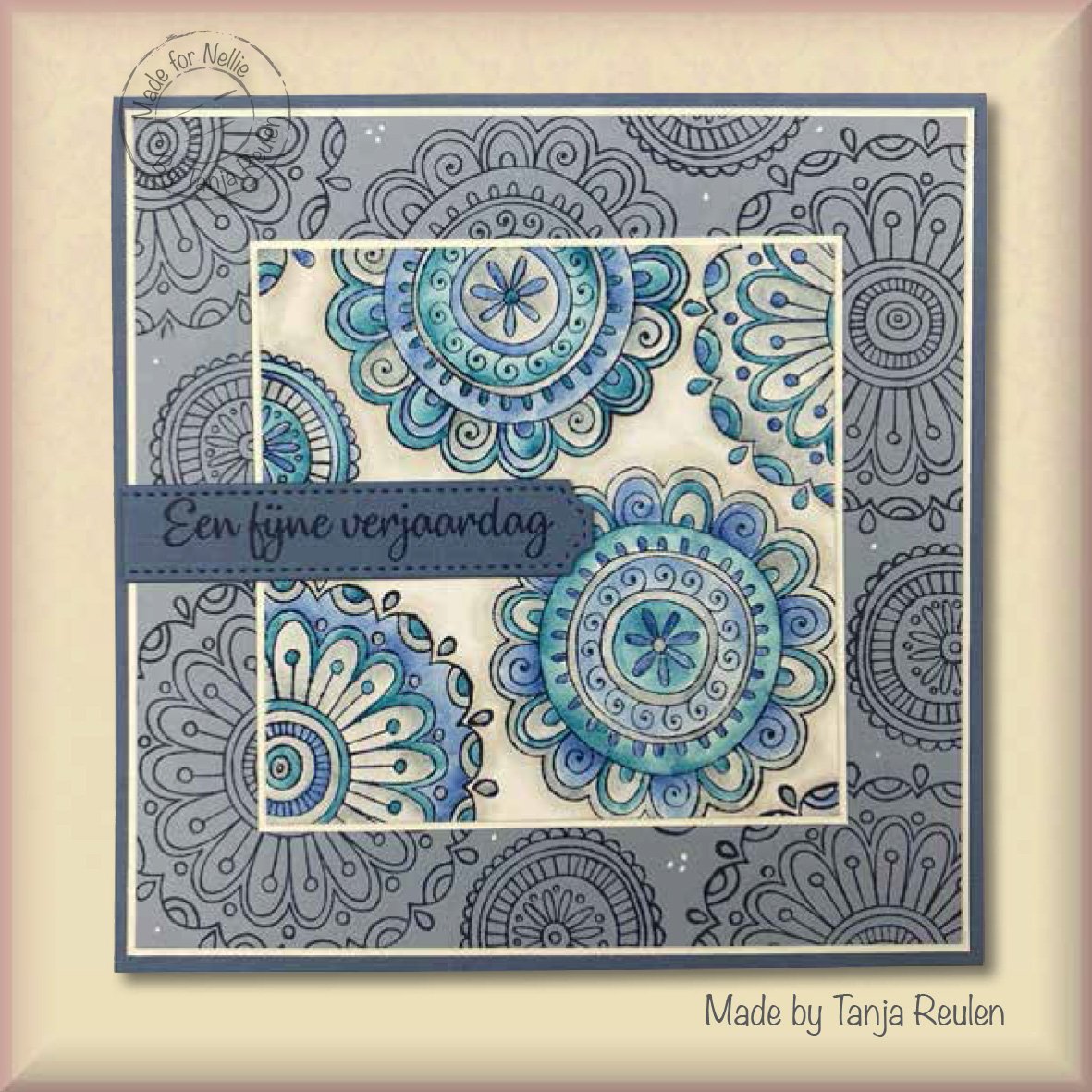 Nellie's Choice Tampon Transparent Mandalas Fleur de Paisley 2