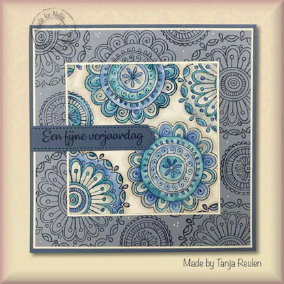 Nellie's Choice Tampon Transparent Mandalas Fleur de Paisley 2