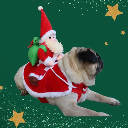 Sleigh Santa Dog Christmas Costume | Holiday Outfit