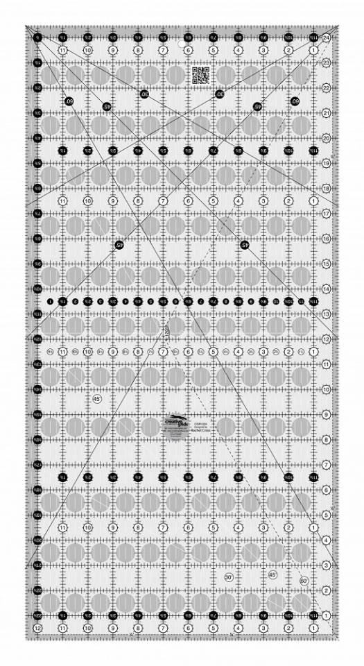 Règle de courtepointe Creative Grids 12 1/2 po x 24 1/2 po