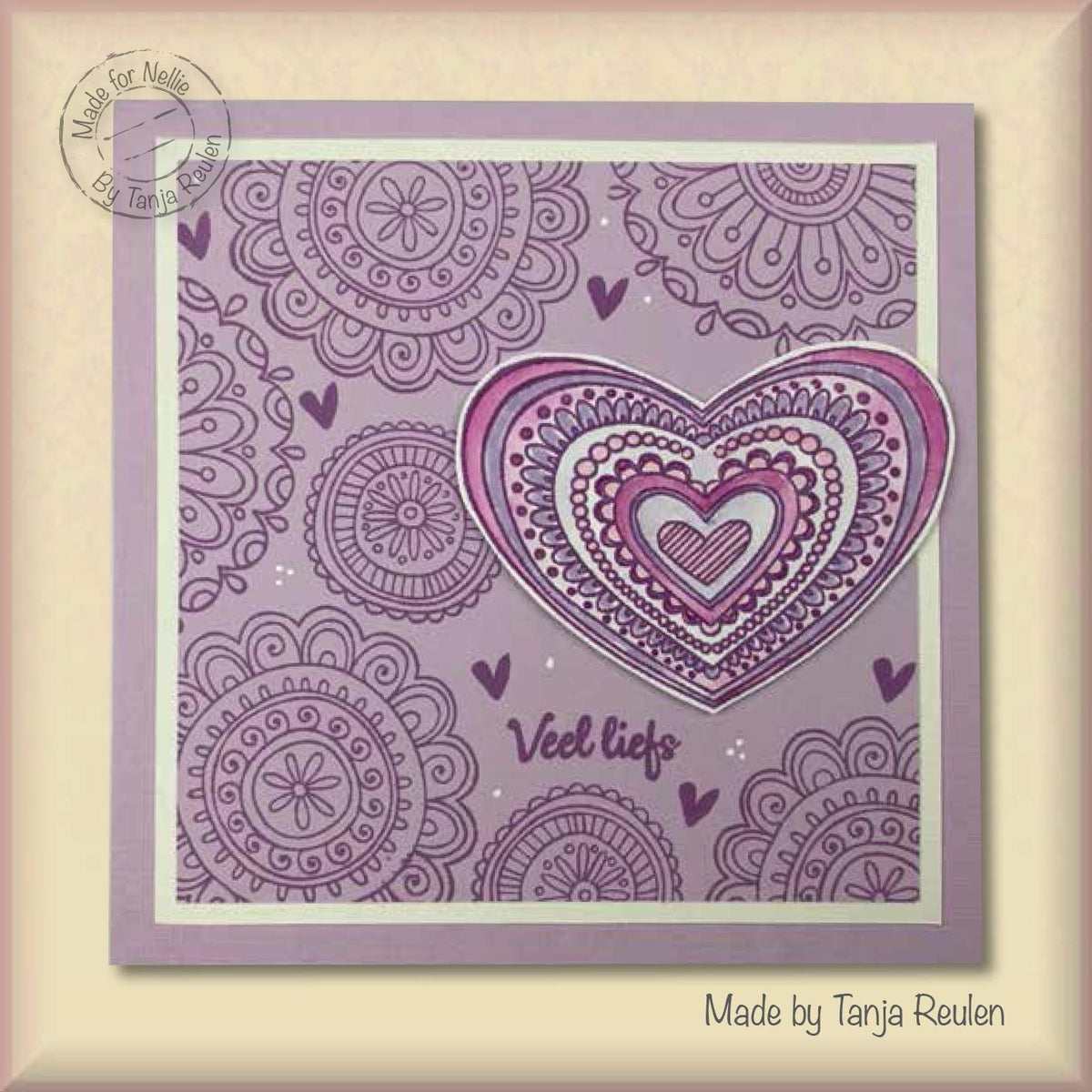 Nellie's Choice Tampon Transparent Mandalas Fleur de Paisley 2