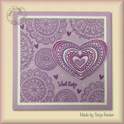 Nellie's Choice Tampon Transparent Mandalas Fleur de Paisley 2