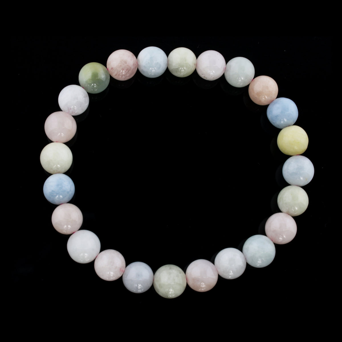 Aquamarine Morganite Bead Bracelet