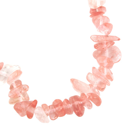 Cherry Quartz Chip Bracelet (Enhanced)
