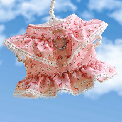 Ensemble Harnais et Laisse Floral pour Chien | Ensemble de Promenade pour Chien