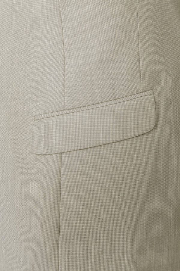 CRÉEZ VOTRE FORFAIT : Costume slim fit beige clair (le forfait comprend un costume 2 pièces, une chemise, une cravate ou un nœud papillon, une pochette assortie et des chaussures)