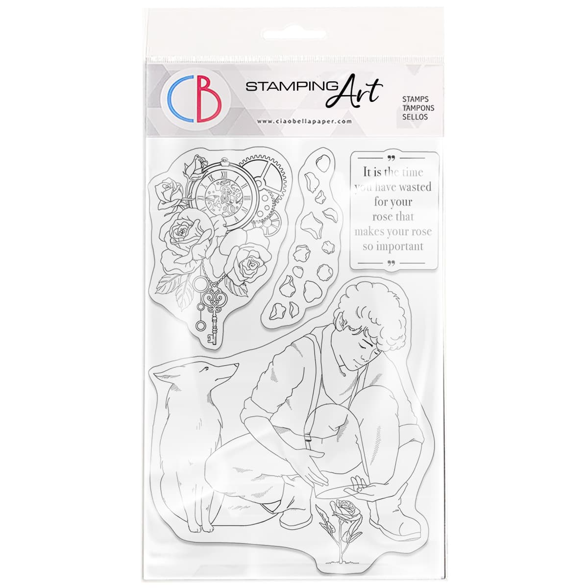 Ciao Bella Clear Stamp Set 10x15 cm La rose