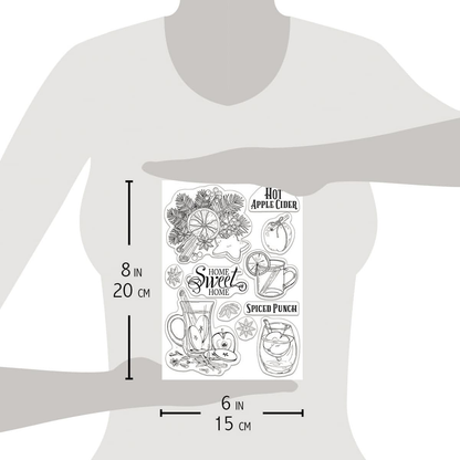 Ciao Bella Clear Stamp Set 6"x8" Cidre de pomme chaud