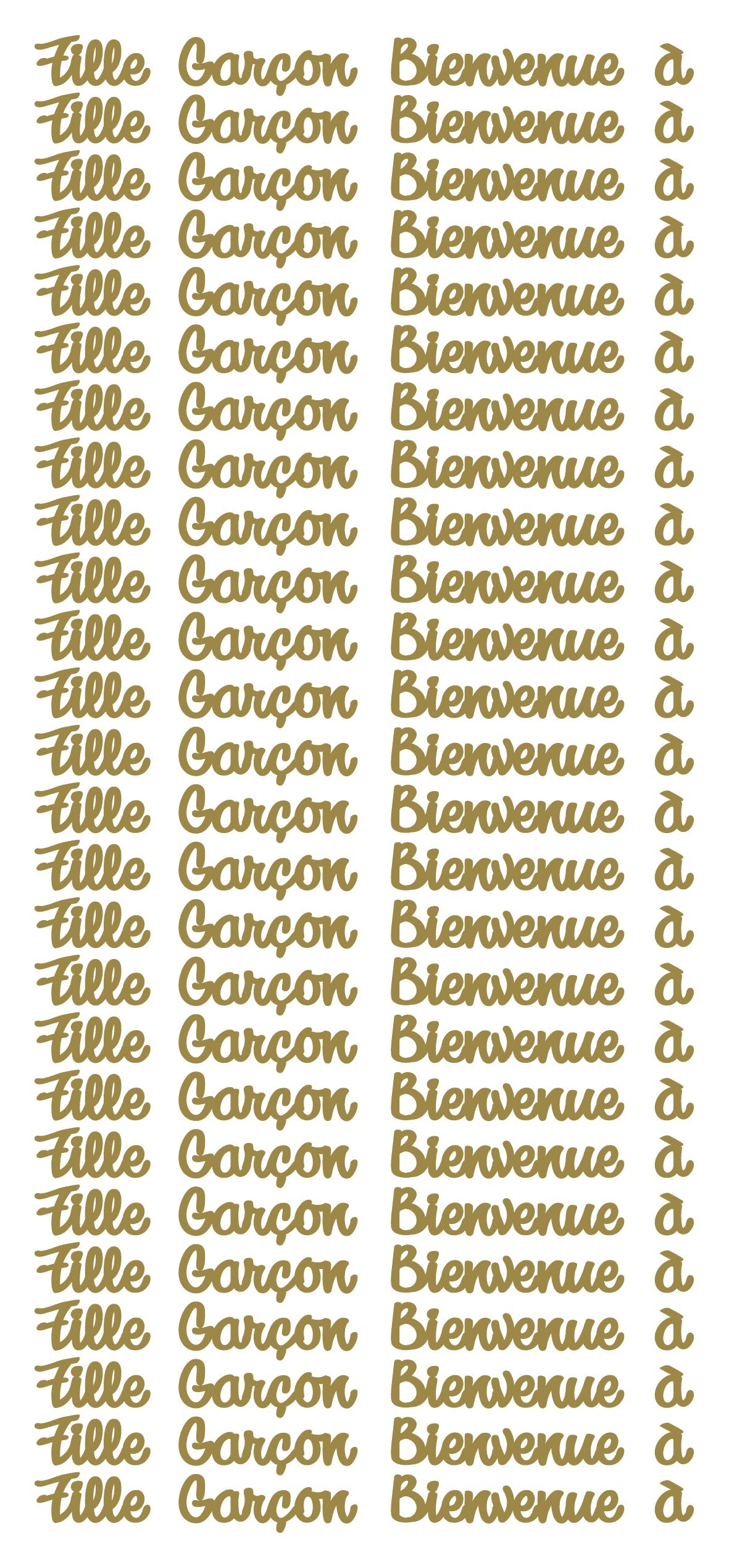 Peel Off Stickers - Fille Garçon Bienvenue