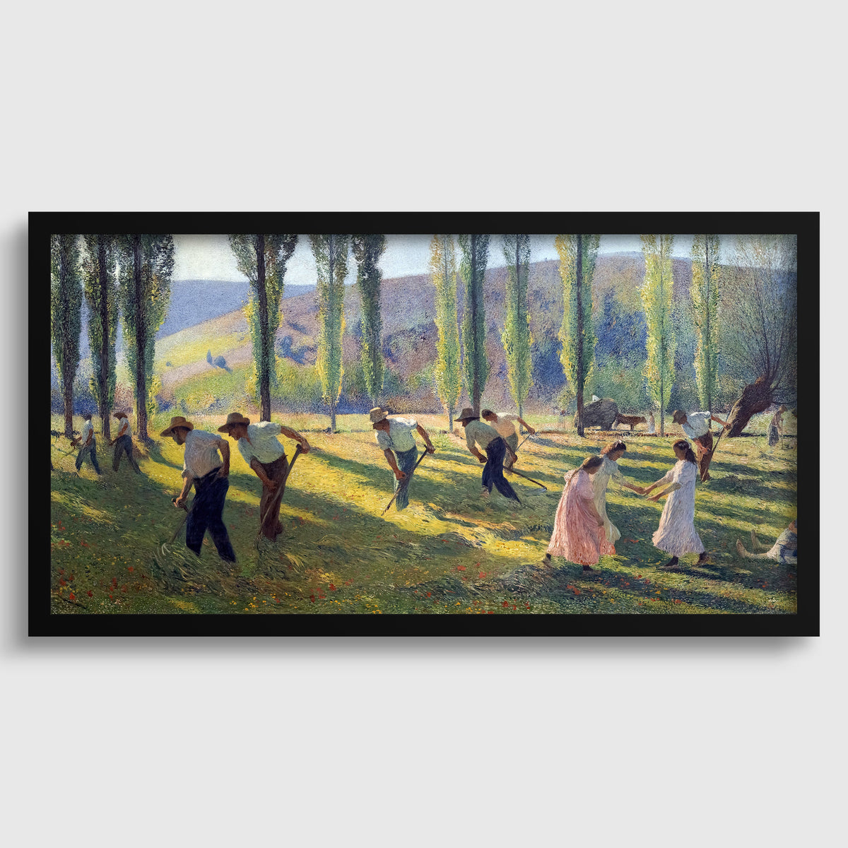Estampe impressionniste d'Henri Martin : Paysage d'été, tableau vintage tranquille