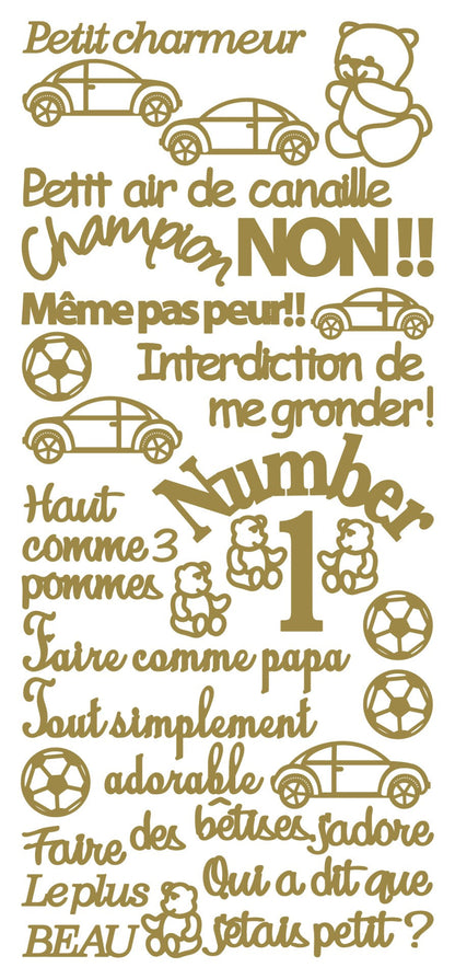 Autocollants à décoller - Petit Charmeur