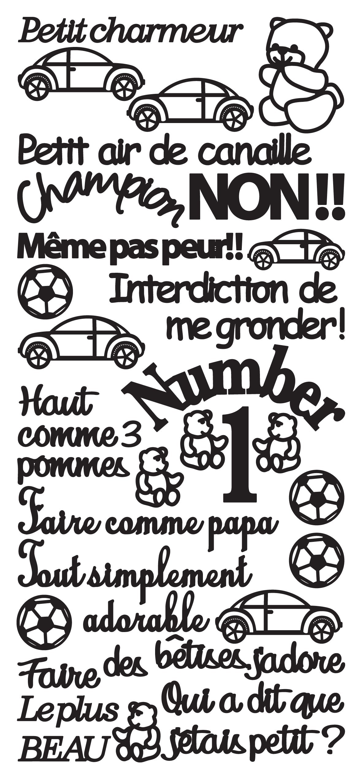 Autocollants à décoller - Petit Charmeur