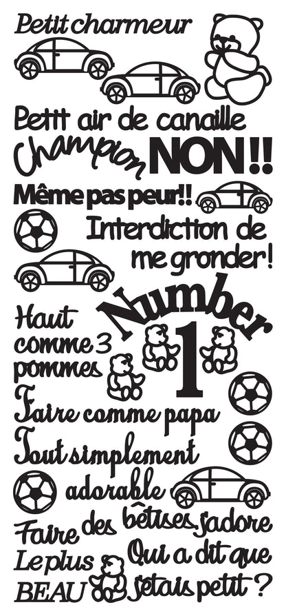 Autocollants à décoller - Petit Charmeur