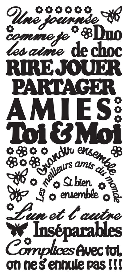Autocollants à décoller - Toi et Moi