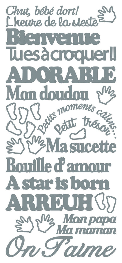 Peel Off Stickers - Chut bébé dort