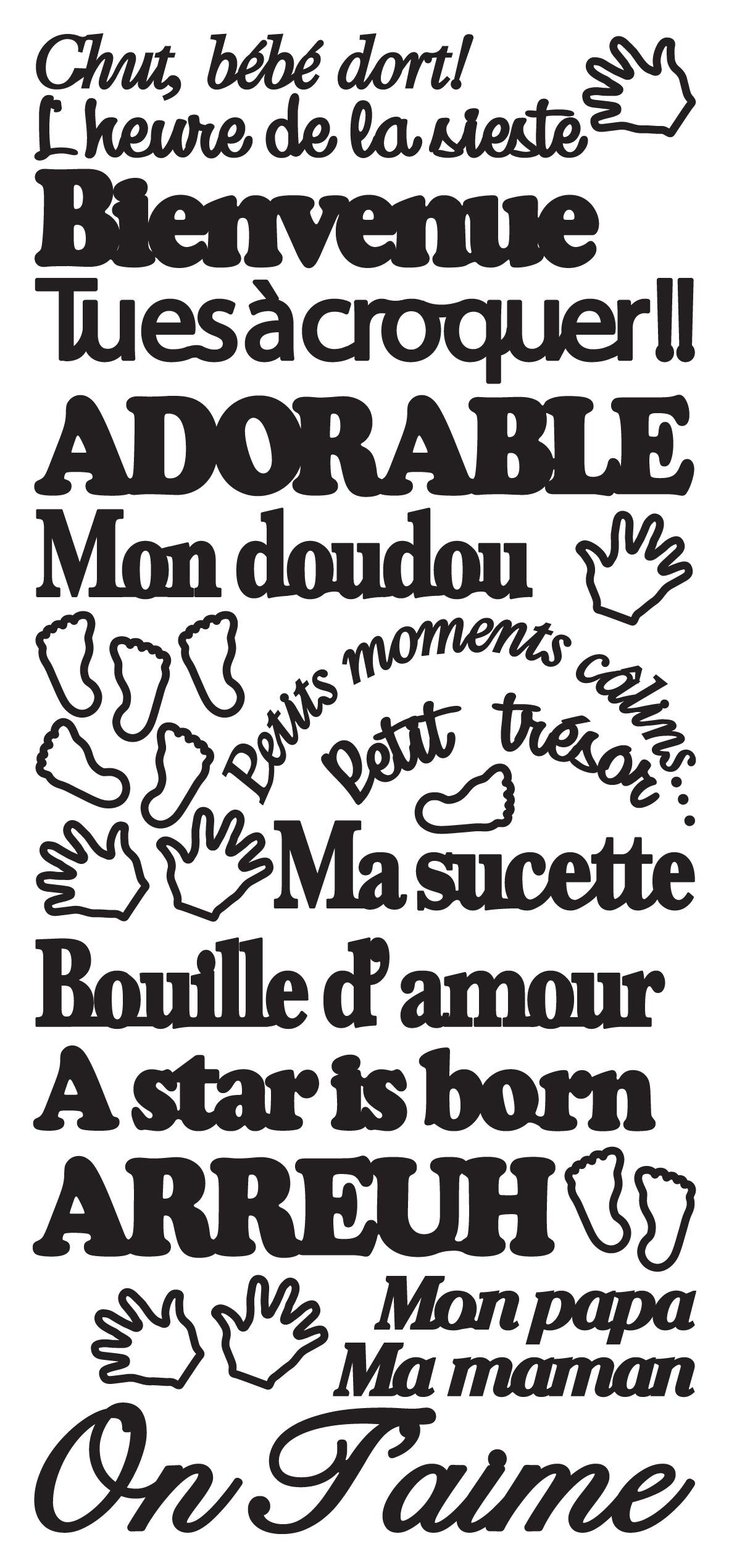 Peel Off Stickers - Chut bébé dort