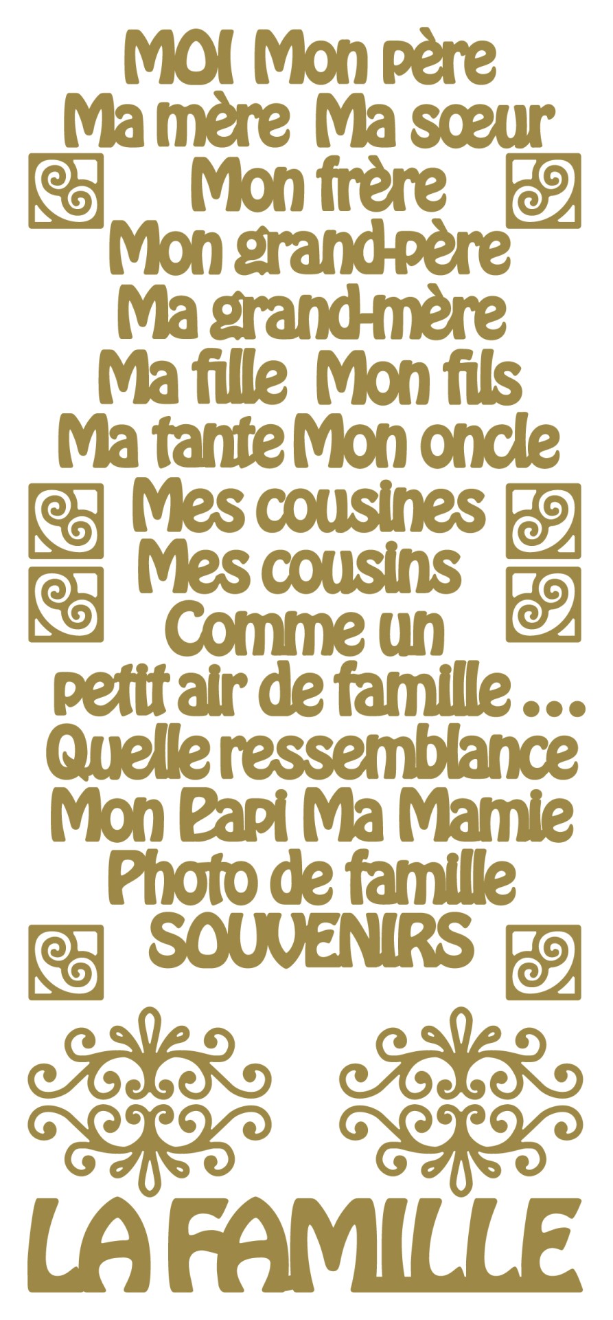 Peel Off Stickers - La Famille