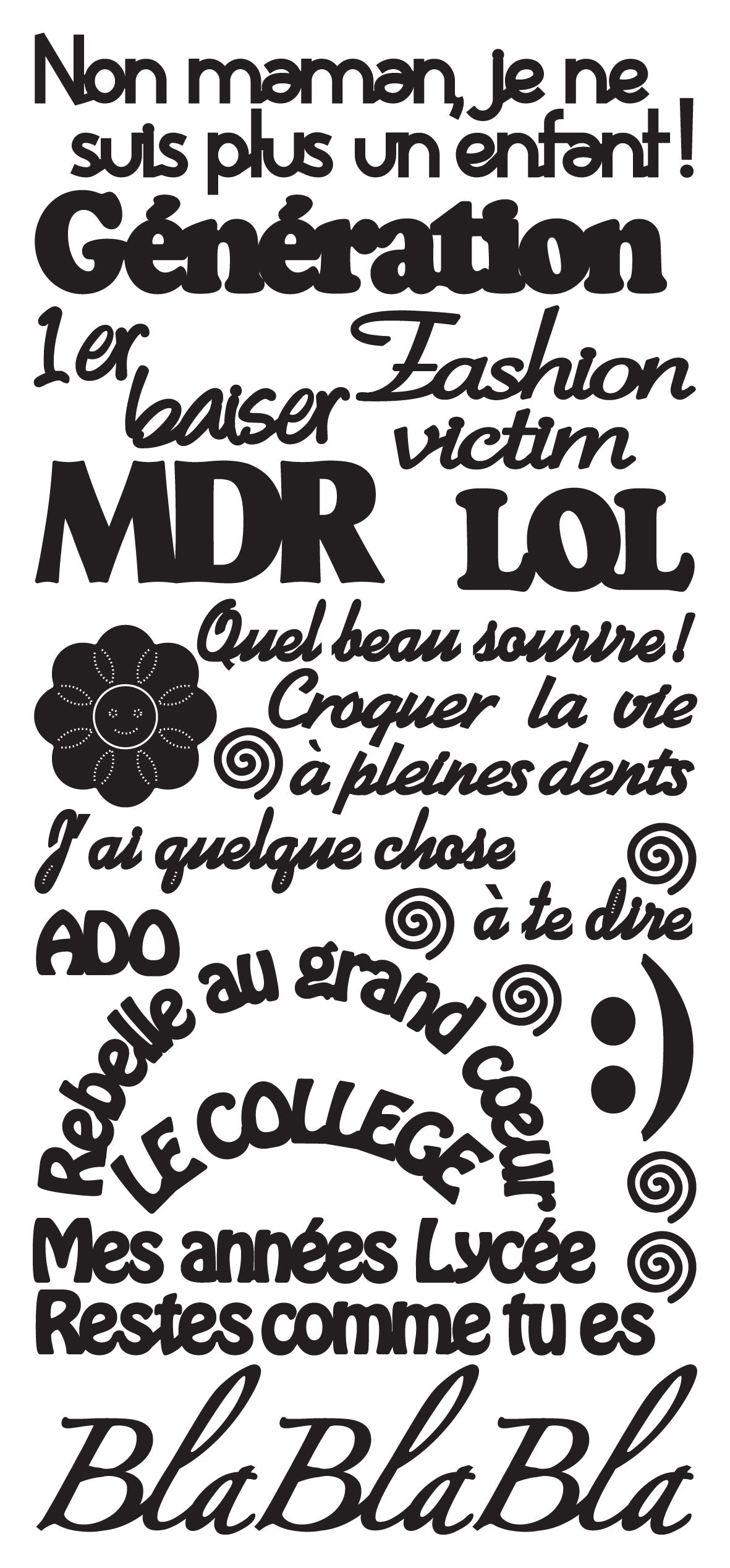 Stickers à décoller - Génération
