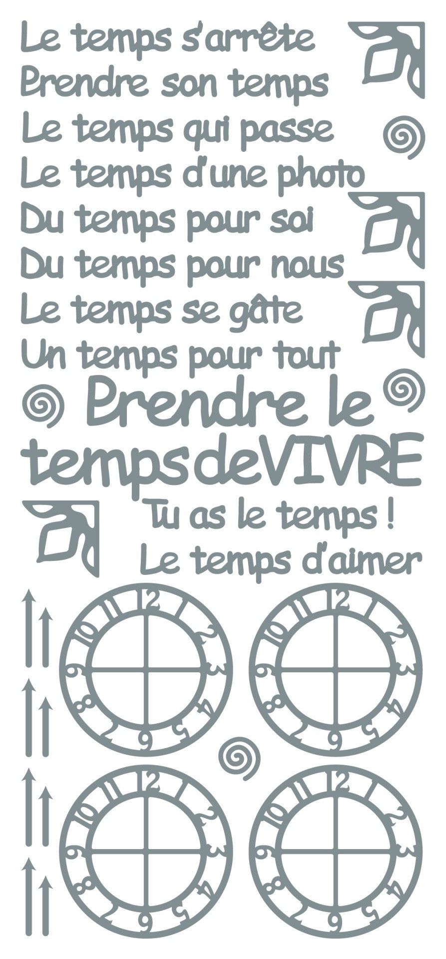 Peel Off Stickers - Le temps s'arrete