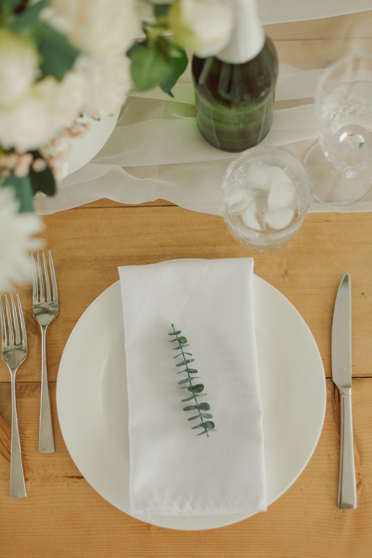 Mini-tiges d'eucalyptus - Lot de sets de table
