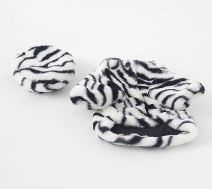 Zebra Cape and Hat Set | Dog Costume Set