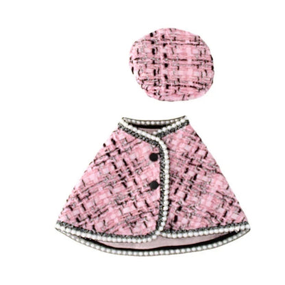 Tweed Hat and Cape Set – Luxury Classic Outfit for Dogs
