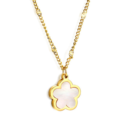 Collier pendentif Fleur de Pêcher