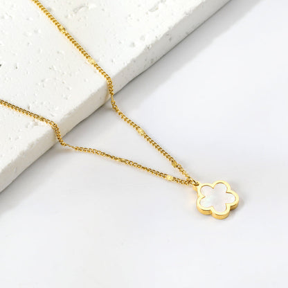 Collier pendentif Fleur de Pêcher