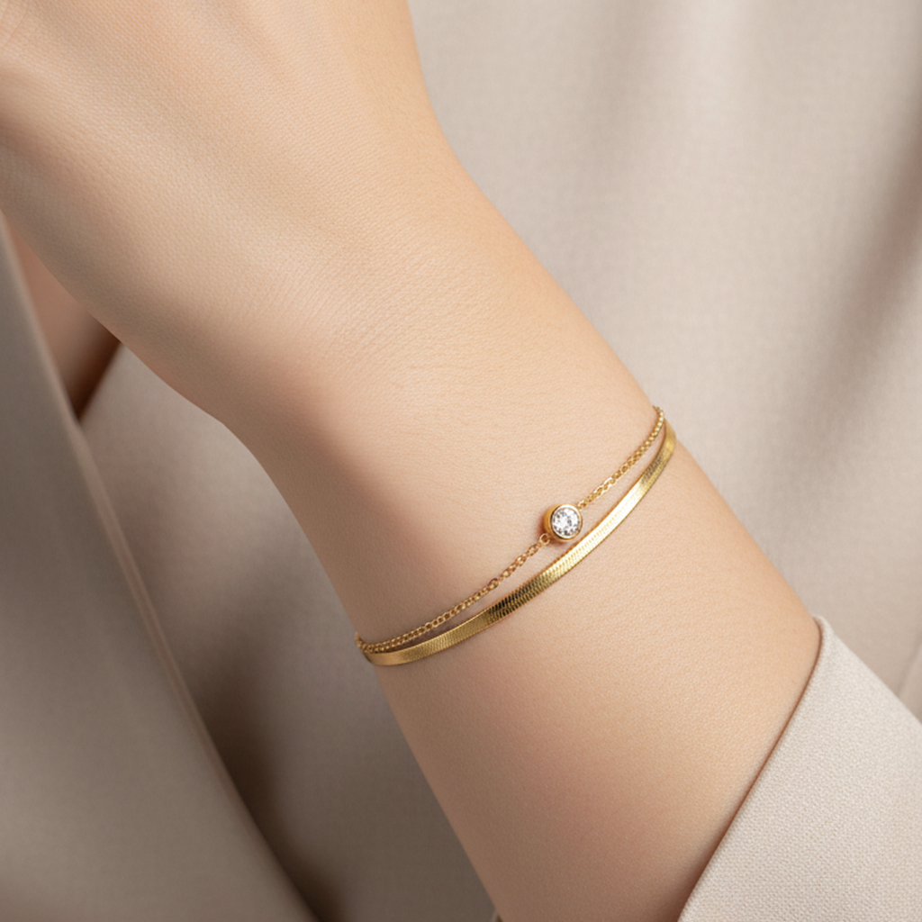 Bracelet Duo Diamant Éclatant
