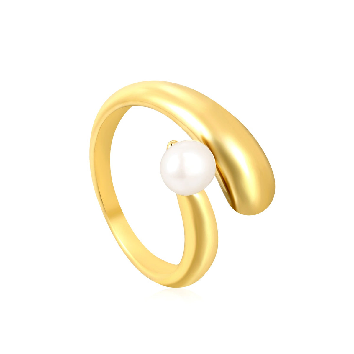 Bague intemporelle en or et perle