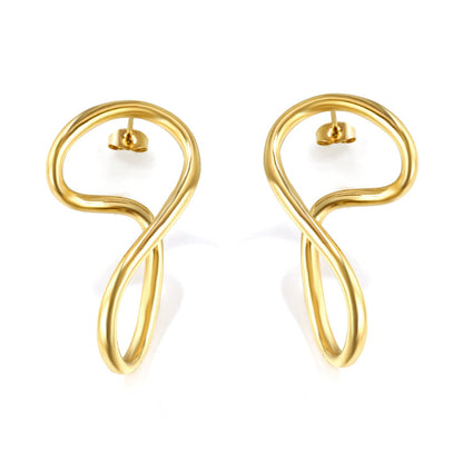 Boucles d'oreilles créoles courbées chic