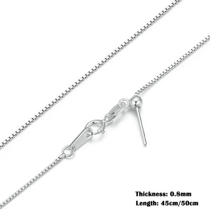 Élégance Intemporelle : Chaîne de Collier Ajustable en Argent Sterling 925 pour Femmes