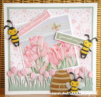 Marianne Design Feuille de découpe A4 - Vœux de printemps - Papillons