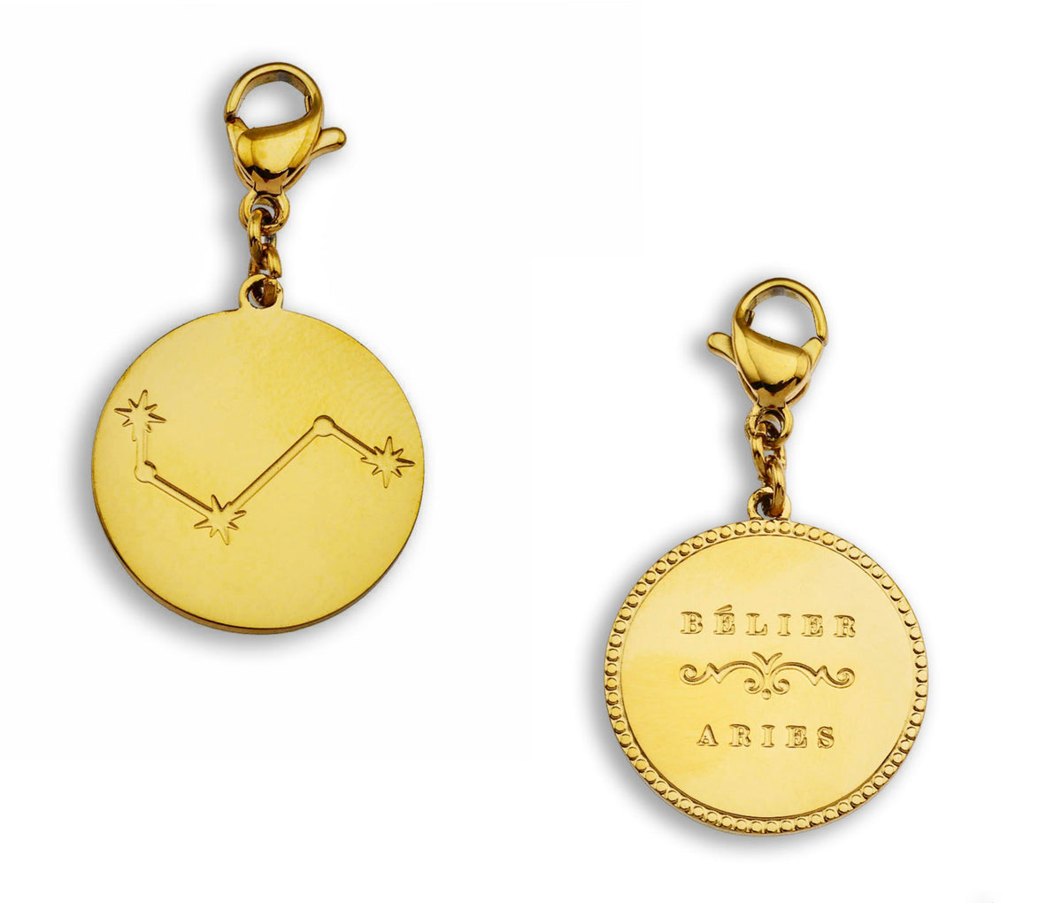 ZODIAC CONSTELLATION Double Sided Charm