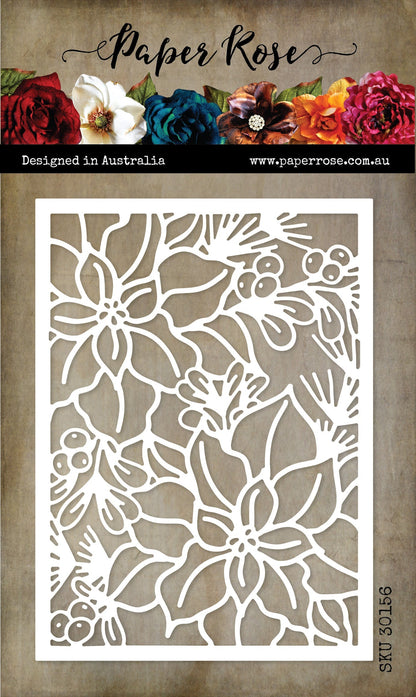 Matrice de découpe métallique Poinsettia de Noël 30156