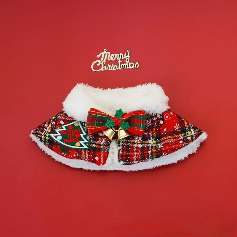 Snowflake Serenade Holiday Dog Cape | Christmas Cloak Outfit