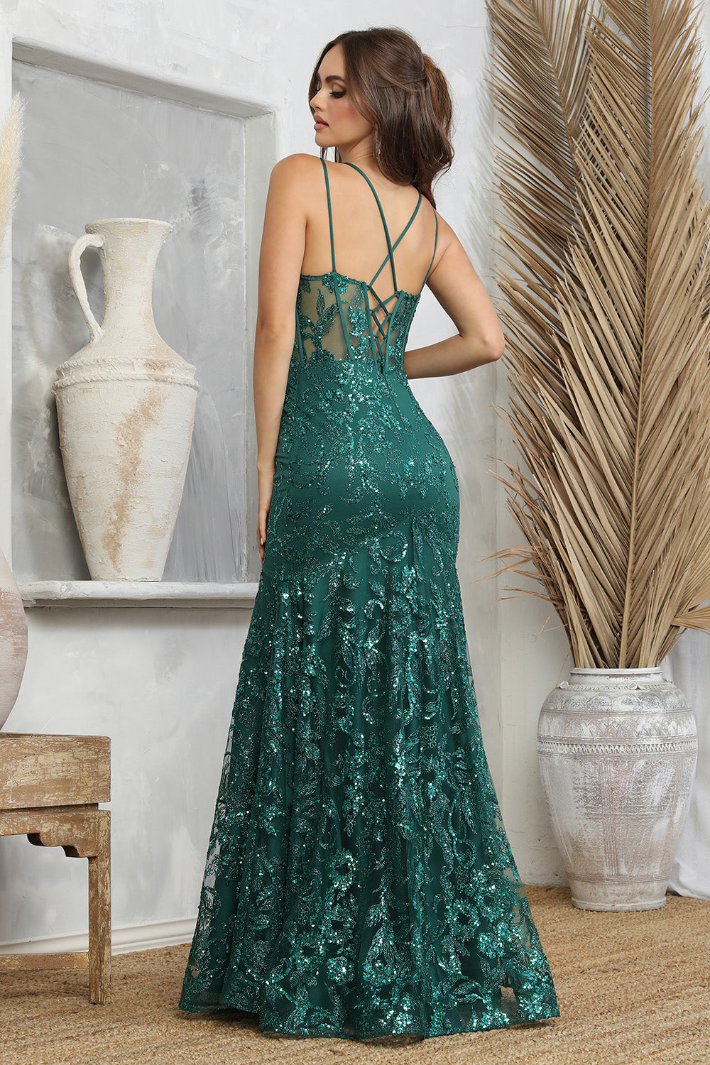ROBE AJUSTÉE IMPRIMÉE PAILLETTES