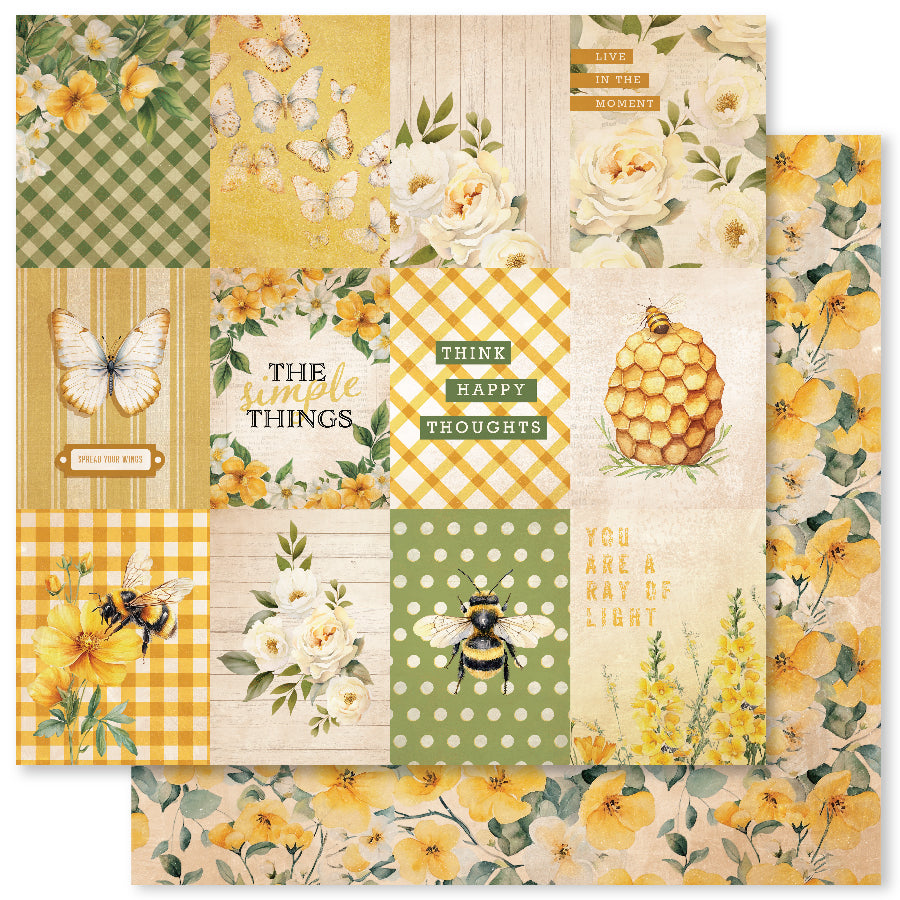 Collection de papiers Abeilles & Papillons 30x30 33537