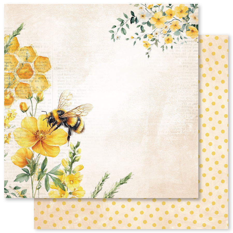 Bees & Butterflies Basics D 12 x 12 Paper (12 pc Bulk Pack) 33573