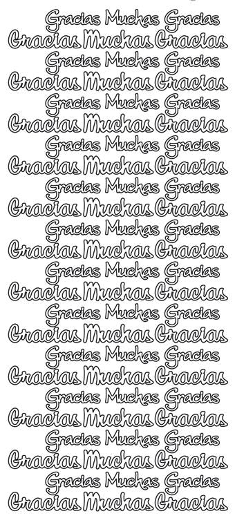 Autocollants pelables - Muchas Gracias
