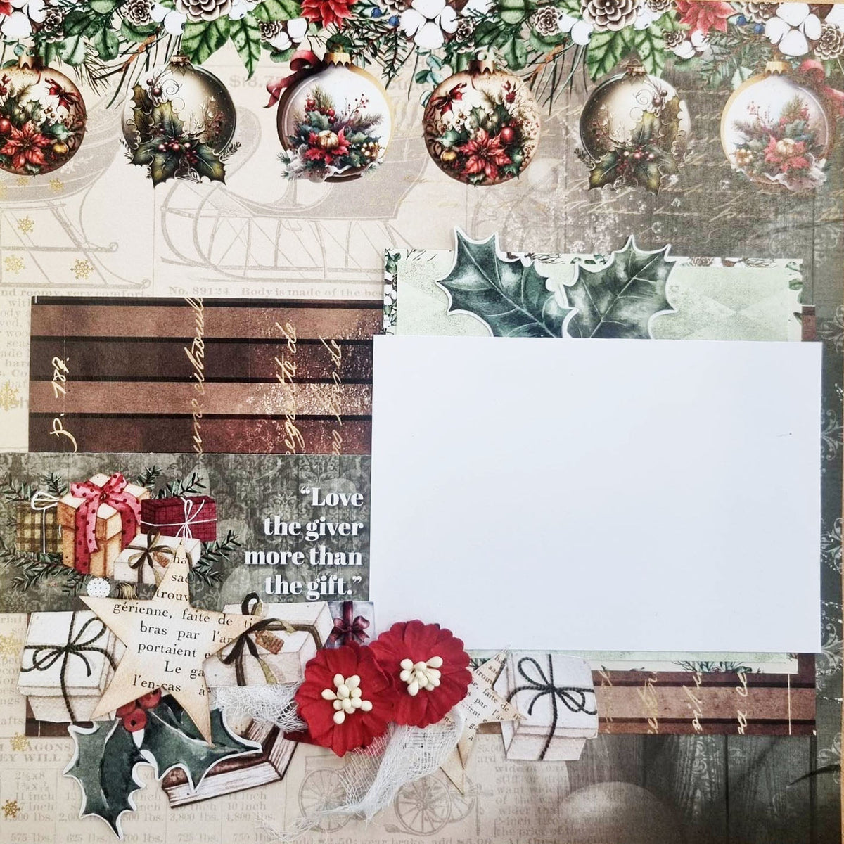 Papiers imprimés 30x30 cm Décembre (pack)