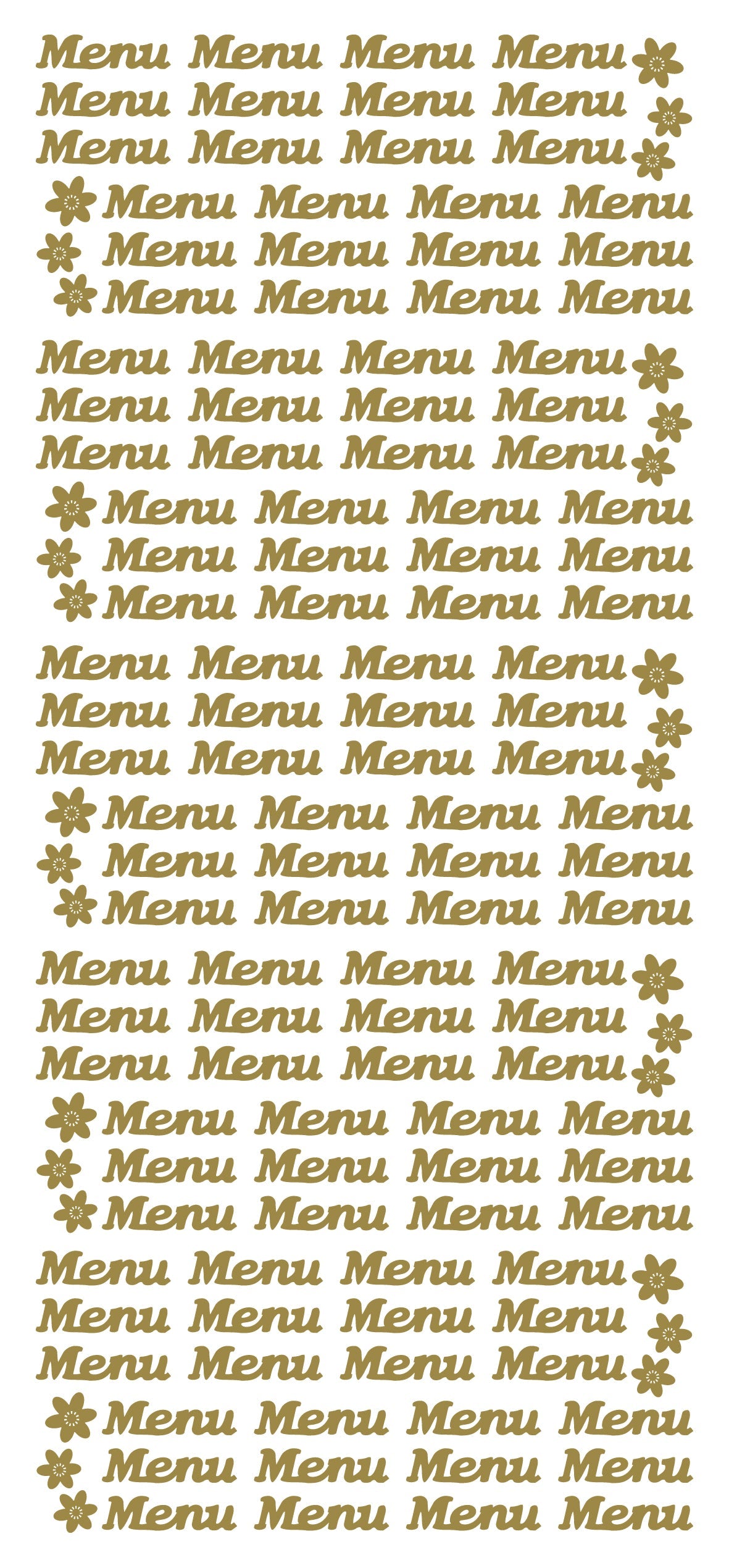 Peel Off Stickers - Menu
