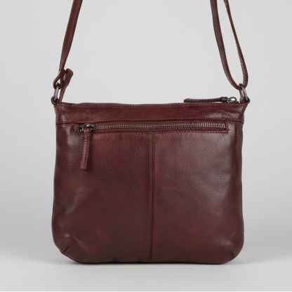 Sac en cuir bandoulière avec couture en V MET