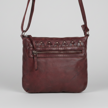 Sac en cuir bandoulière avec couture en V MET